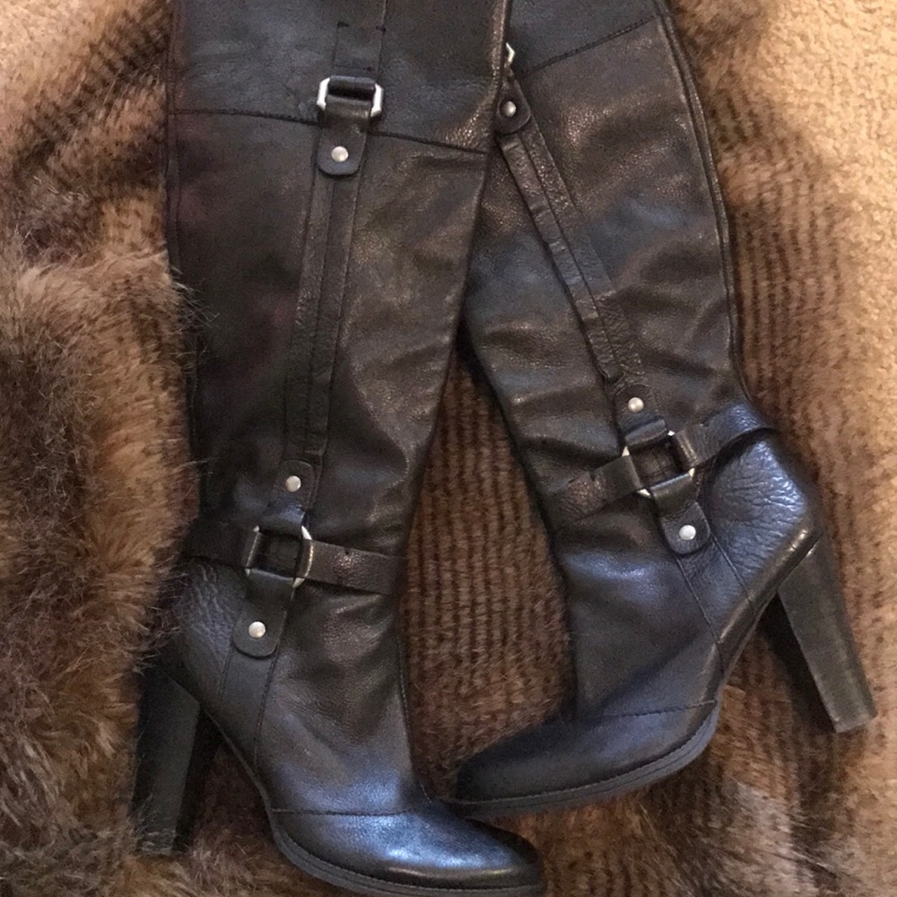 Nine West Black Heeled Boots